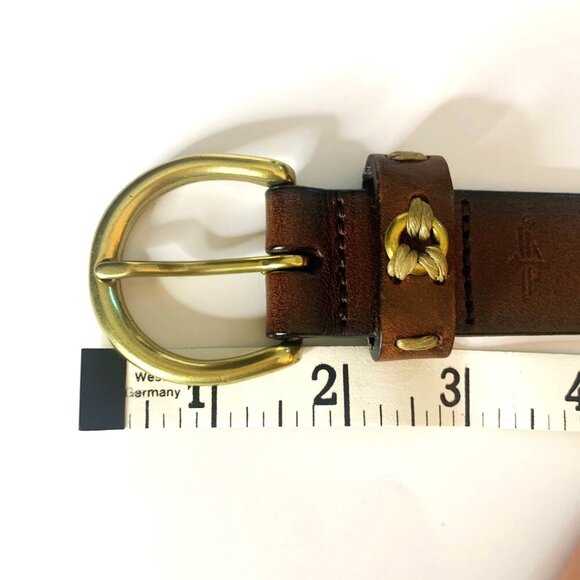 Dockers Men’s Size 3X Thick Brown Genuine Leather Adjustable Dress Work Belt - Picture 6 of 9